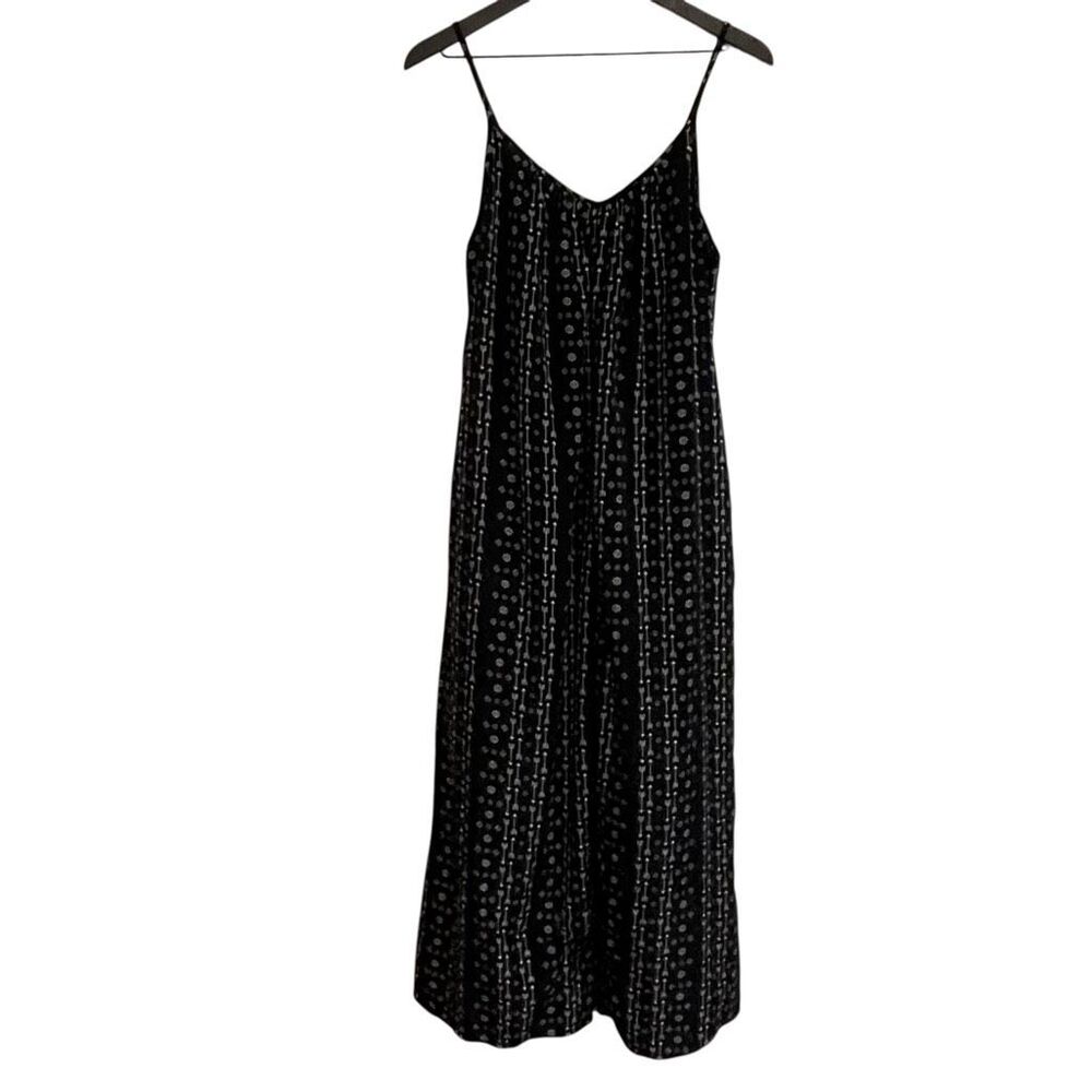 Oversize Boho One Piece Black and White Print Jumpsuit Size Medium - Picture 2 of 10